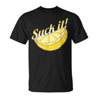 Suck It Lemon Fruit Sweet Juice Drinker Lover T-Shirt - Monsterry UK