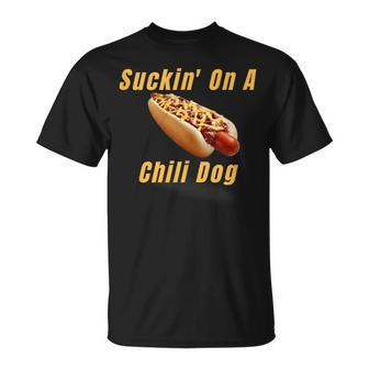 Suckin' On A Chili Dog Detroit Michigan Hot Dog T-Shirt - Monsterry UK