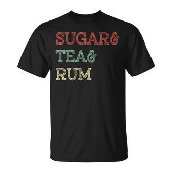 Sugar&Tea&Rum Sea Shanty Sugar Tea Rum Retro Vintage T-Shirt - Monsterry UK