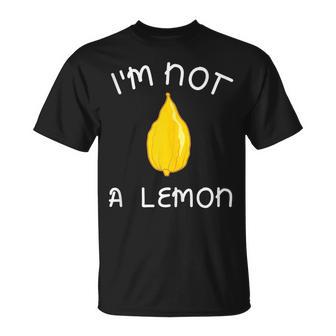 Sukkot Etrog I'm Not A Lemon Four Species Lulav Sukkah T-Shirt - Monsterry