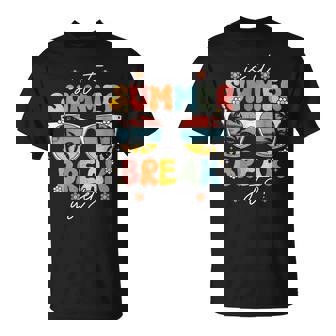 Is It Summer Break Yet Teacher Last Day Of School Groovy T-Shirt | Mazezy