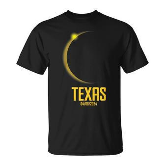 Sun Eclipse Total Solar Texas April 8 2024 Path Of Totality T-Shirt | Mazezy