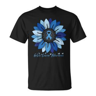 Sunflower Colon Cancer Awareness Month T-Shirt | Mazezy