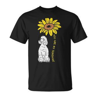 Sunflower Sunshine Poodle Dog Lover Owner T-Shirt | Mazezy