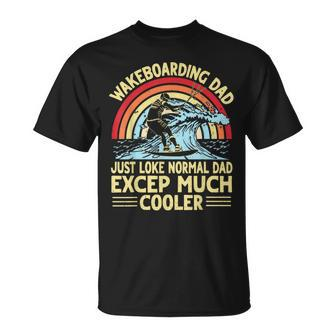 Sunset On Beach I Wakeboarding Dad Wakeboard T-Shirt - Monsterry
