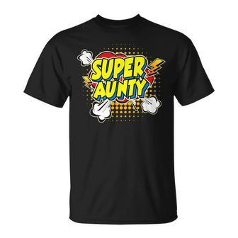 Super Awesome Matching Superhero Aunty T-Shirt - Seseable