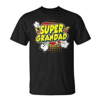 Super Awesome Matching Superhero Grandad T-Shirt - Seseable