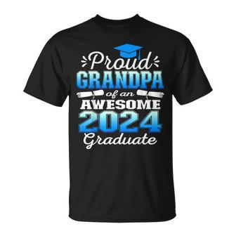 Super Proud Grandpa Of 2024 Graduate Awesome Family College T-Shirt - Seseable