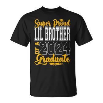 Super Proud Lil Brother Of 2024 Graduate Awesome Family T-Shirt - Seseable