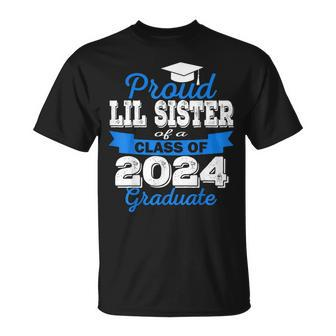 Super Proud Little Sister Of 2024 Graduate Awesome Family T-Shirt - Monsterry UK