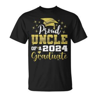 Super Proud Uncle Of 2024 Graduate Awesome Family College T-Shirt | Mazezy AU