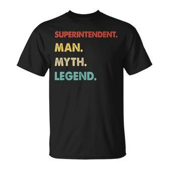 Superintendent Man Myth Legend T-Shirt - Thegiftio UK