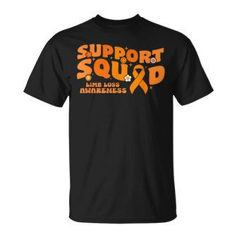 Support Squad Limb Loss Awareness Orange Ribbon Hope Fighter T-Shirt - Seseable