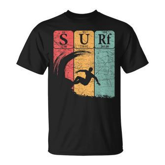 Surf Periodic Table Elements Wave Surfing Vintage T-Shirt - Monsterry UK