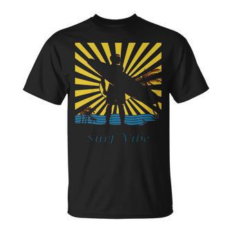 Surf Vibe Surfer Surf Board Mens Boys Surfing T-Shirt | Mazezy