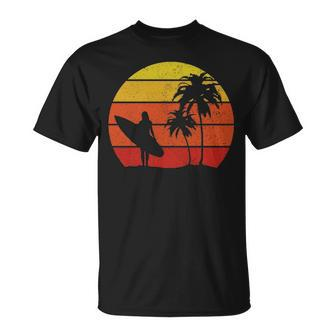 Surfer Vintage Surfing Surf Beach T-Shirt | Mazezy