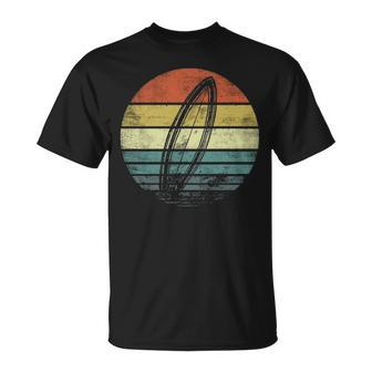 Surfer Retro Sunset Surfboard Silhouette Surfing T-Shirt | Mazezy