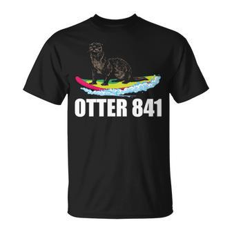 Surfing Otter 841 California Sea Otter 841 Surfer T-Shirt | Mazezy