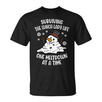 Surviving Lunch Lady Life One Meltdown At A Time T-Shirt | Mazezy
