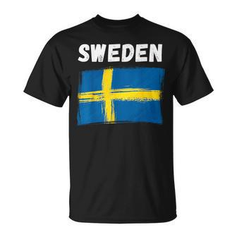 Sweden Flag Holiday Vintage Grunge Swedish Flag T-Shirt - Monsterry DE