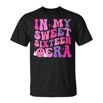 In My Sweet Sixn Era Groovy Retro Boy Girl 16Th Birthday T-Shirt - Seseable