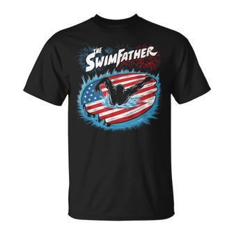 The Swim Father Swimming Dad Father's Day 4Th July Sport T-Shirt - Seseable