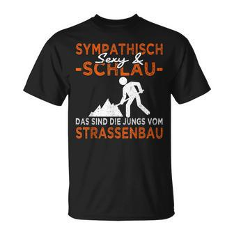 Sympathic And Schlau Strassenbau & Street Keeper Black S T-Shirt - Seseable
