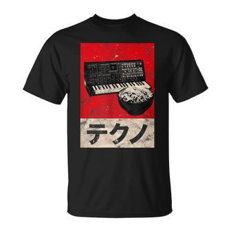 Synthesizer Ramen Vintage Analog Japanese Synth Retro Asdr T-Shirt - Monsterry