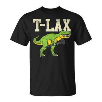 T-Lax T-Rex Lacrosse Dinosaur Lover Lax Player T-Shirt - Monsterry