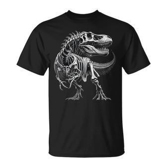 T-Rex Fossil Skeleton Dinosaur Bones Paleontologist T-Shirt | Mazezy DE