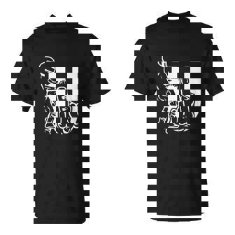 T-Shirt Astronaute Geste Provocateur, Design Blanc sur Noir - Cadeauxyz