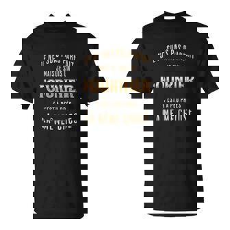 T-shirt Fournier Noir, Impression Lettres Dorées Pas Parfait mais Fournier - Cadeauxyz