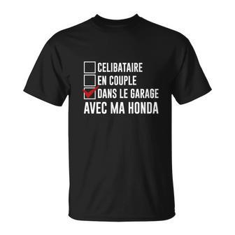 T-shirt Honda Design Graphique pour Passionnés de Voitures - Cadeauxyz