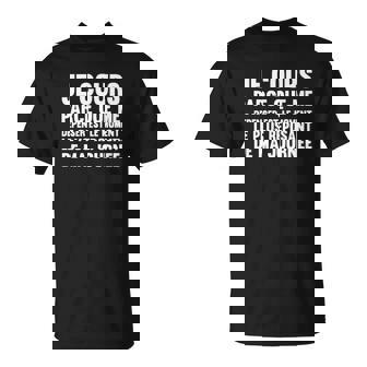 T-Shirt Je Cours Parce Que - Inspiration pour Coureur - Cadeauxyz