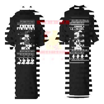 T-Shirt Noir Carlin de Noël, Style Pull Moche Festif - Cadeauxyz