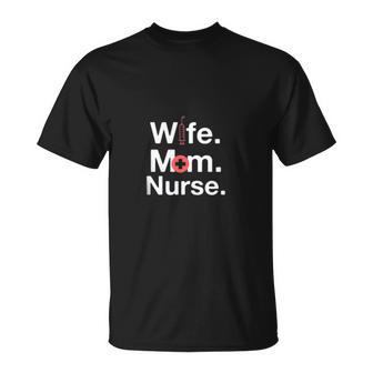 T-Shirt Noir Épouse Maman Infirmière, Tee Humoristique pour Femme - Cadeauxyz