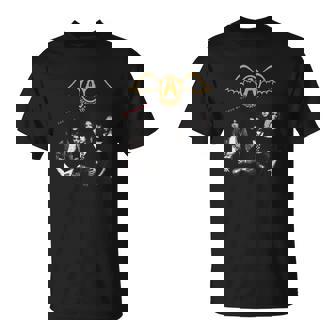 T-Shirt Noir Groupe Rock Illustré, Mode Musique Rock - Cadeauxyz