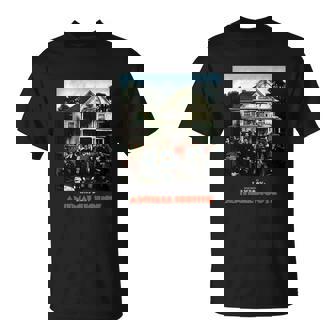 T-Shirt Noir Maison et Groupe Musique, Tee Graphique pour Fans - Cadeauxyz