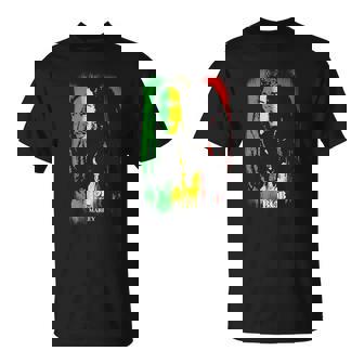 T-Shirt Noir Style Reggae, Image Artistique Colorée - Cadeauxyz