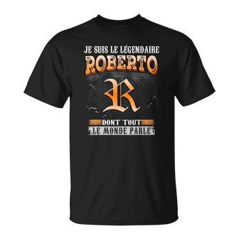 T-Shirt Roberto Légendaire, Impression Personnalisée Originale - Cadeauxyz