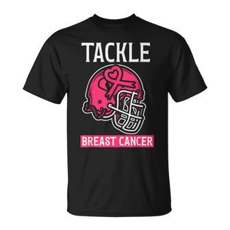 Tackle Breast Cancer Football Breast Cancer Awareness T-Shirt - Thegiftio UK