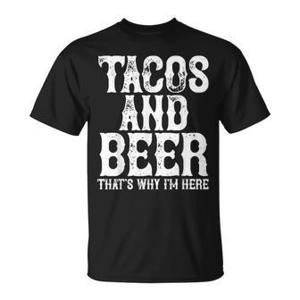 Tacos And Beer Cinco De Mayo Drinking Drunk Fiesta T-Shirt - Monsterry DE