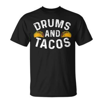Tacos Cinco De Mayo Music Drummer Drums For Boys Girls T-Shirt - Monsterry