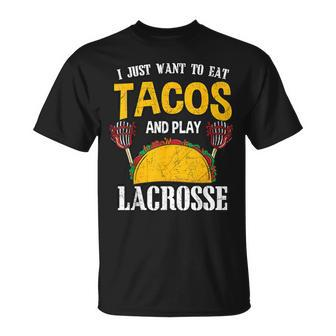 Tacos And Lacrosse Lax Player Idea Cinco De Mayo T-Shirt - Monsterry CA