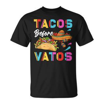 Tacos Before Vatos Holiday Mexico Usa T-Shirt - Monsterry