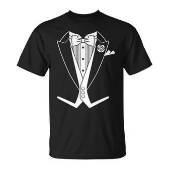 Tails Tuxedo White Tie T-Shirt - Monsterry CA