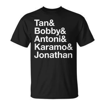 Tan Bobby Antoni Karamo Jonathan Queer English T-Shirt - Monsterry