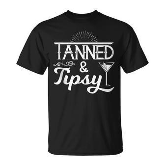 Tanned & Tipsy Alcohol T-Shirt - Monsterry