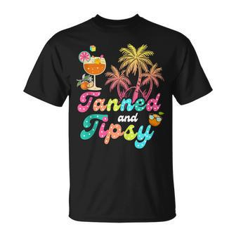Tanned Tipsy Beach Summer Vacation For Family Friend T-Shirt - Monsterry AU