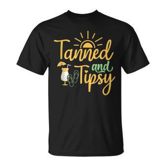 Tanned And Tipsy Summer Tops For Beach T-Shirt - Monsterry AU